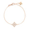 18kt rose gold diamond Princess Flower bracelet